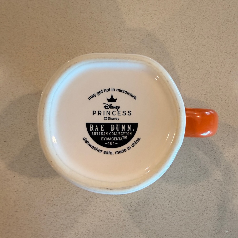 Rae Dunn White Mug with Orange Handle Doc from Snow White - Picture 3 of 3